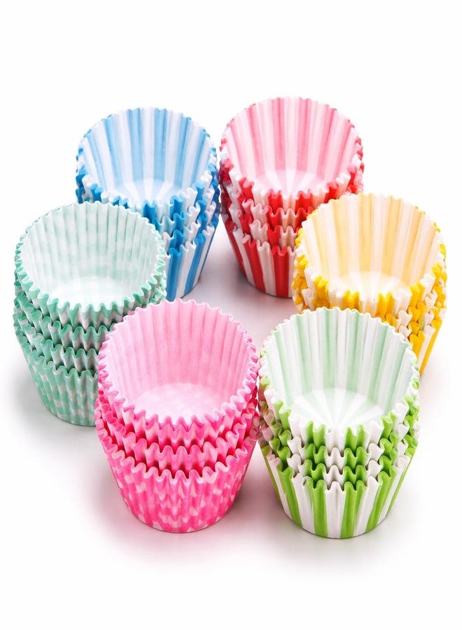 FALSHRUTI Multicolor Disposable Cupcake Paper Liners | Non-Stick Baking Muffin Cups | Pleated Cake Baking Cups for Cupcakes, Muffins & Desserts - Image 2