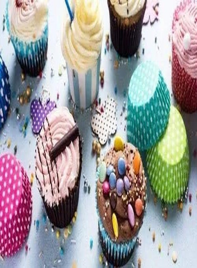 FALSHRUTI Multicolor Disposable Cupcake Paper Liners | Non-Stick Baking Muffin Cups | Pleated Cake Baking Cups for Cupcakes, Muffins & Desserts - Image 4