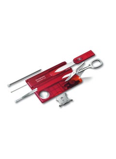 Victorinox Victorinox Swiss Card Lite  Made Pocket Tool  13 Functions  Led  Magnifier  Red Transparent  - Image 1