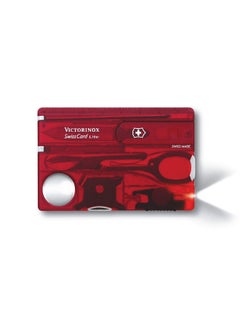 Victorinox Victorinox Swiss Card Lite  Made Pocket Tool  13 Functions  Led  Magnifier  Red Transparent  - Image 2