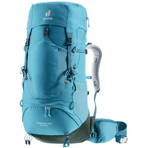 Deuter Womenâ€™s Aircontact Lite 35 + 10 SL, Lightweight Backpacking & Hiking Backpack, 35 + 10 Liters - Lagoon-Ivy - Image 1