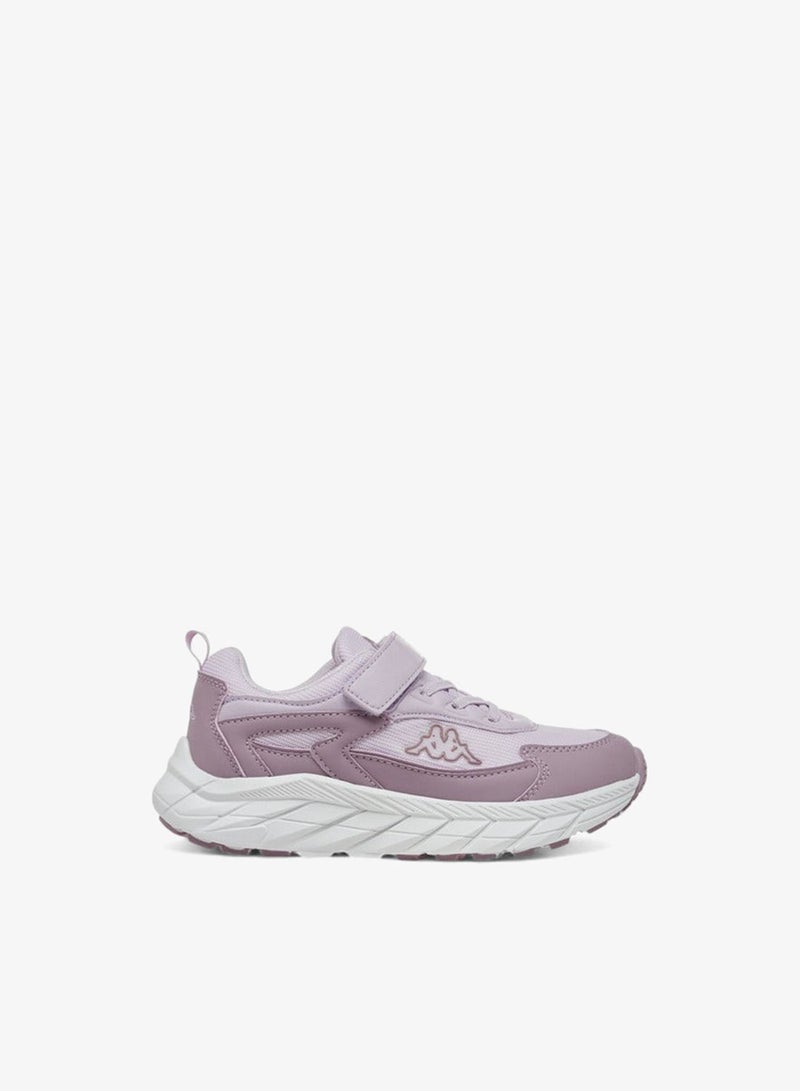 Kappa Girls' Logo Detail Sports Shoes with Hook and Loop Closure - Image 1