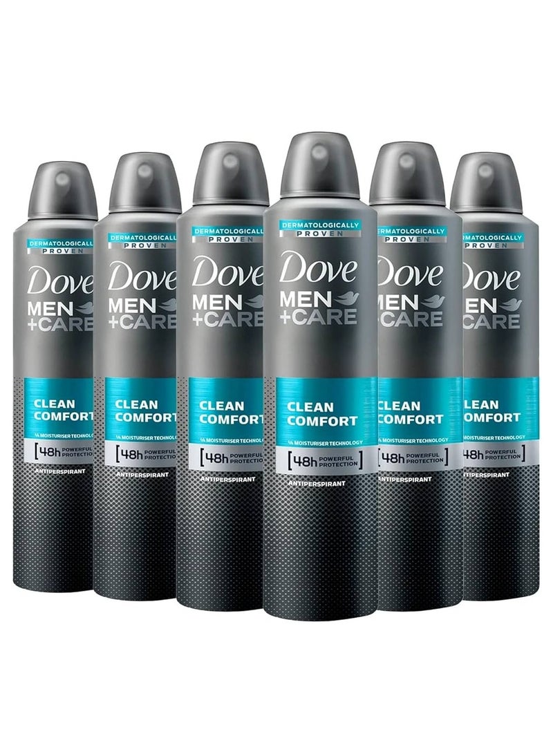 دوف مزيل العرق مين + كير كلين كومفورت إيروسول 150 مل (عبوة من 6 قطع) - Image 1