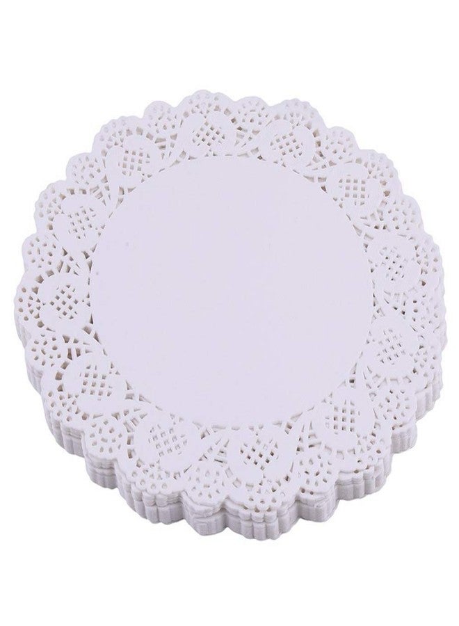Tim&Lin White Lace Paper Doilies - 10 inch Round Paper Doilies - Disposable Paper Placemats - for Wedding, Birthday, Cakes, Desserts, Tableware Food Decoration, Pack of 100 - Image 1
