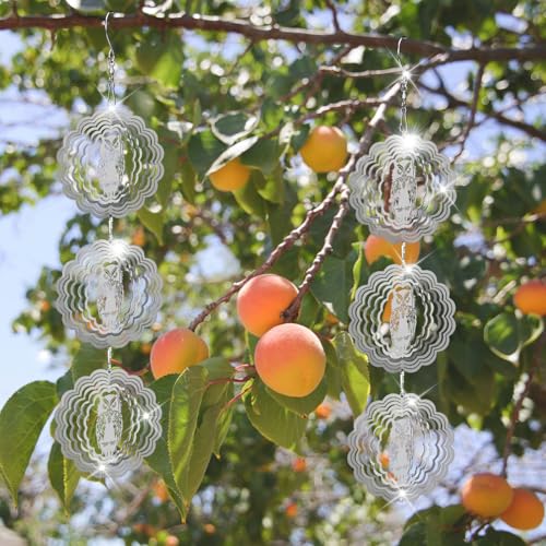 ToBeAce Owl Bird Deterrents for Outside,3D Stainless Steel Wind Spinners Outdoor Decor,Reflective Bird Scare Discs Set,Shiny Bird Reflectors to Keep Woodpecker Pigeon Away from House Patio Yard Porch - Image 5