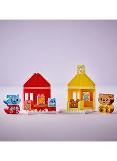 LEGO 10414 Duplo My First Daily Routines: Eating & Bedtime Social And Emotional Role-Play Toy, 4 Animal Family Figures, Gift For Preschool Kids Aged 18 Months And Over, Lets Toddlers Explore Feelings (28 Pieces)  - Image 4
