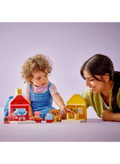 LEGO 10414 Duplo My First Daily Routines: Eating & Bedtime Social And Emotional Role-Play Toy, 4 Animal Family Figures, Gift For Preschool Kids Aged 18 Months And Over, Lets Toddlers Explore Feelings (28 Pieces)  - Image 2