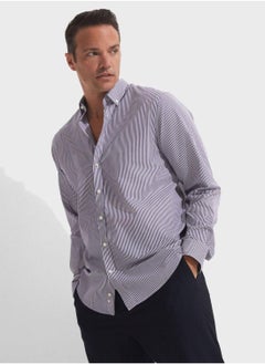 JUNE Striped Button Down Regular Fit Shirt Shirt  - Image 1