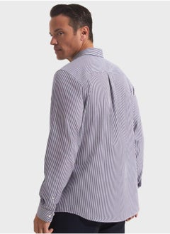 JUNE Striped Button Down Regular Fit Shirt Shirt  - Image 2