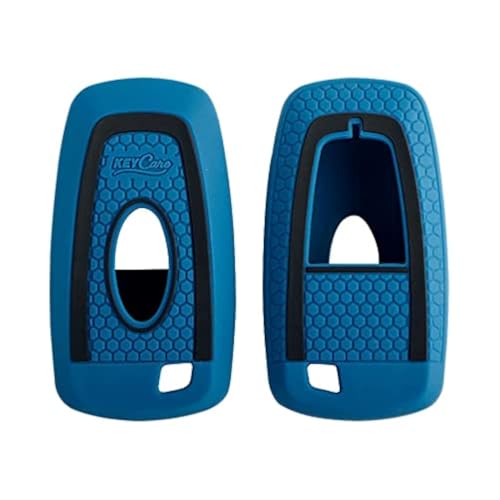 CARMATE Silicone Car Key Cover KC-26 Fit for ( Aspire, Endeavour, Freestyle, Ecosport, )-Blue - Image 1