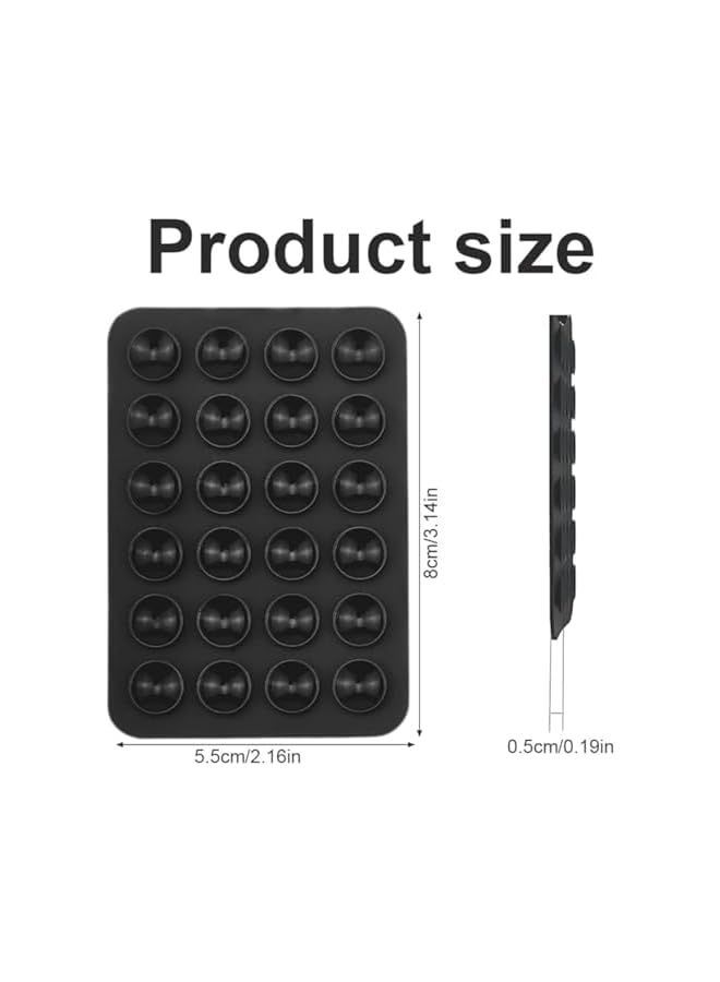 S-TOP 4 Pcs Thickened Suction Cup Phone Mount with 24 Suction Holes | Silicone Sticky Phone Holder for Mirror | Hands-Free Grip for Selfies & Videos - Image 2