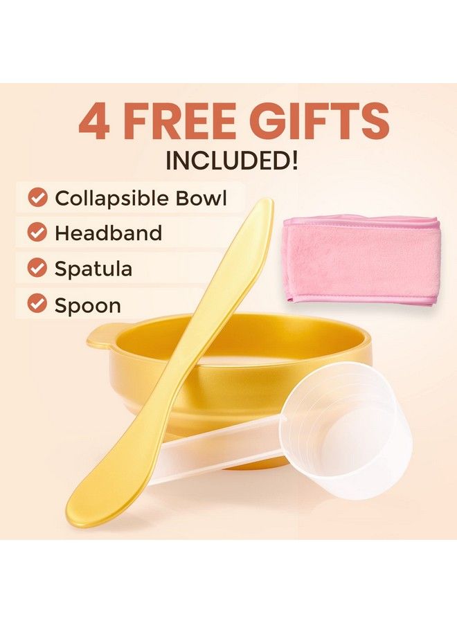 BRÜUN وعاء قناع الجيلي كلوريلا قناع مطاطي للعناية بالوجه 23 أونصة سائلة مجموعة سبا للرجال والنساء والبالغين في المناسبات والتجمعات الرسمية - Image 3