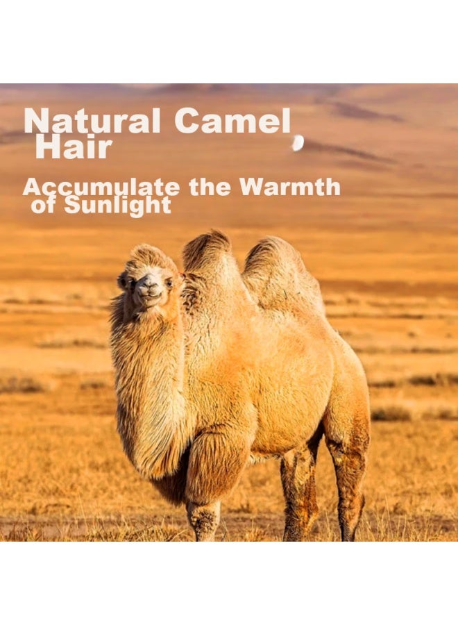 Gujin 100% Camel Hair Filling Thermal Pants For Men, Extra Thick Knee And Waist Protection, Middle-aged And Elderly, Extra Thick Fleece-lined Cotton Pants - Image 4