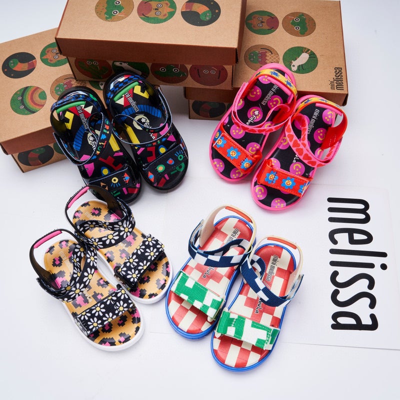Melissa Nelissa Boys And Girls Shoes Printed Flat Sandals Summer Baby Beach Shoes - Image 3
