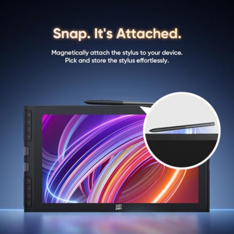 Artist 16 3rd Drawing Tablet with Screen, 15.4"Pen Display with 16K Pressure Stylus, Anti-Glare Etched Glass, 2 Scroll Wheels and 8 Hotkeys, Include Foldable Stand, Compatible with Mac/Win/Android - Image 3