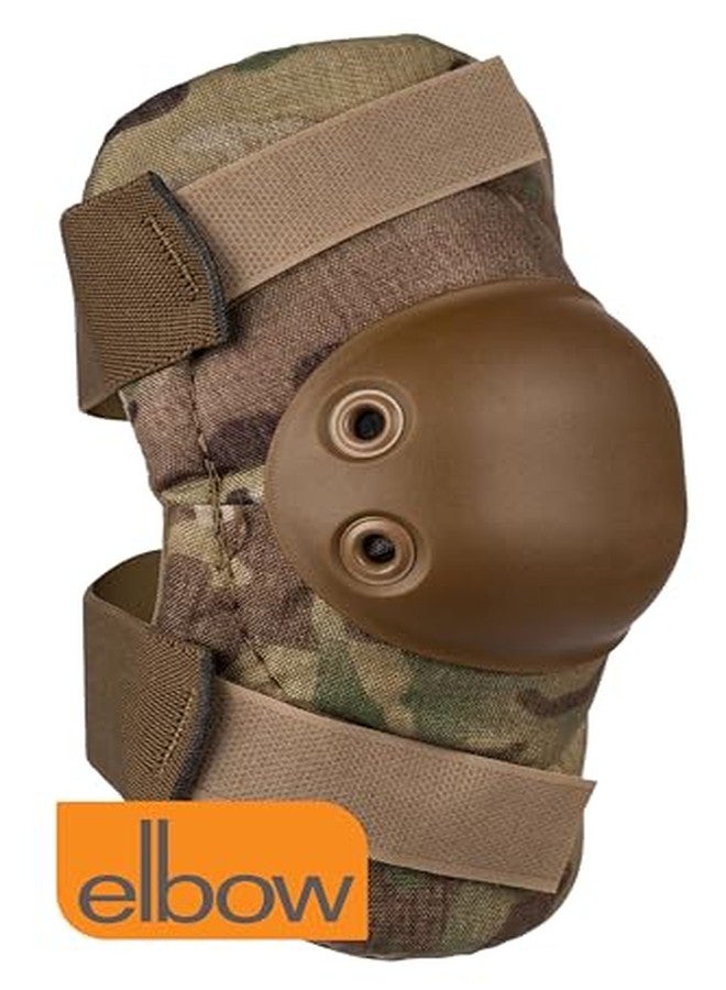 Alta 53010.16 AltaFLEX Elbow Protector Pad, MultiCAM Cordura Nylon Fabric, AltaGrip Fastening, Flexible Cap, Round, Coyote - Image 2