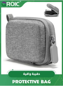 Grey PU Mini Carrying Case for Go Pro Hero 13/12/11/10/9/8/7/(2018)/6/5,Hard Shell Travel Storage Case for DJI Osmo Action,AKASO,Campark,YI Action Camera and More