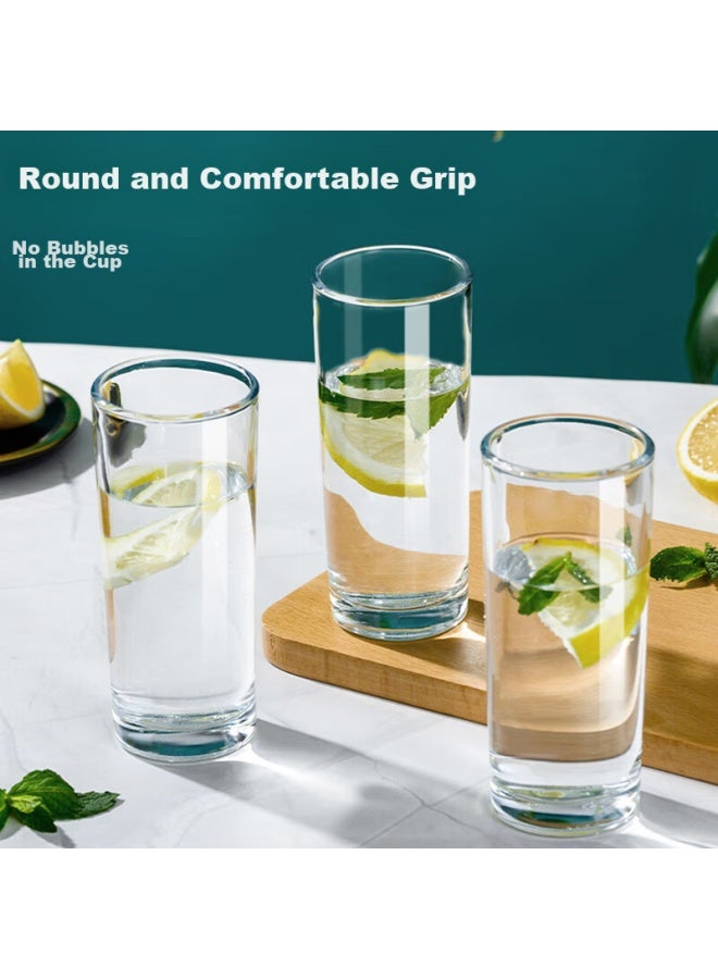 Gianxi Thick Glass Water Cups, Summer Household Use, Heat-resistant Juice Cups, Beer Mugs, Milk Cups, Holiday Gift, Set Of 6 - Image 4