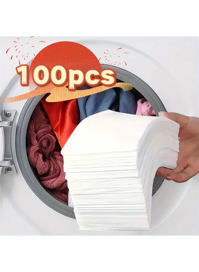 Scientific Style Color Catching Laundry Sheets 100 Pack Color Safe Leak Proof For Mixed Fabrics - Image 2
