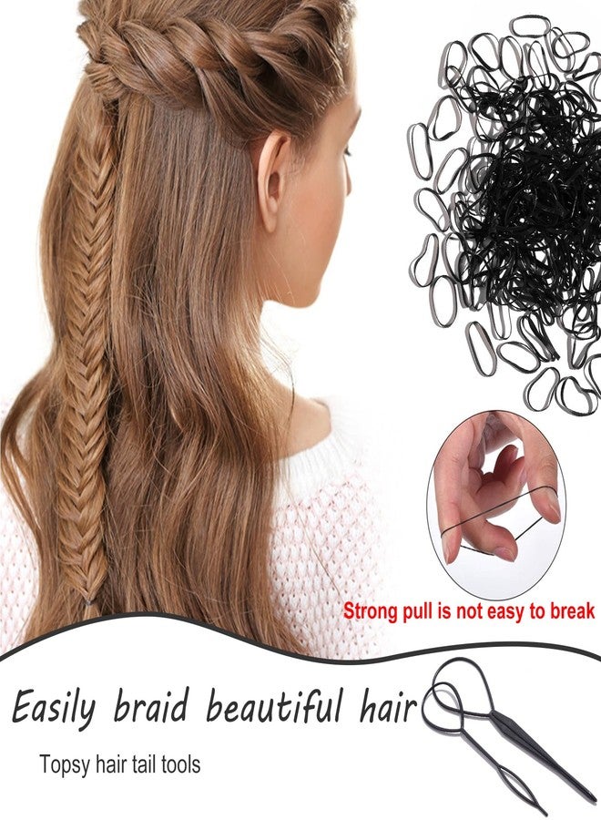 MISSJOJIAY مجموعة MISSJOJIAY المكونة من 2500 قطعة من ربطات الشعر، ربطة شعر مطاطية، ربطات شعر مطاطية صغيرة مع قطعتين من أدوات تصفيف الشعر على شكل ذيل حصان للفتيات، ربطات شعر صغيرة ناعمة غير قابلة للانزلاق باللون الأسود. - Image 2