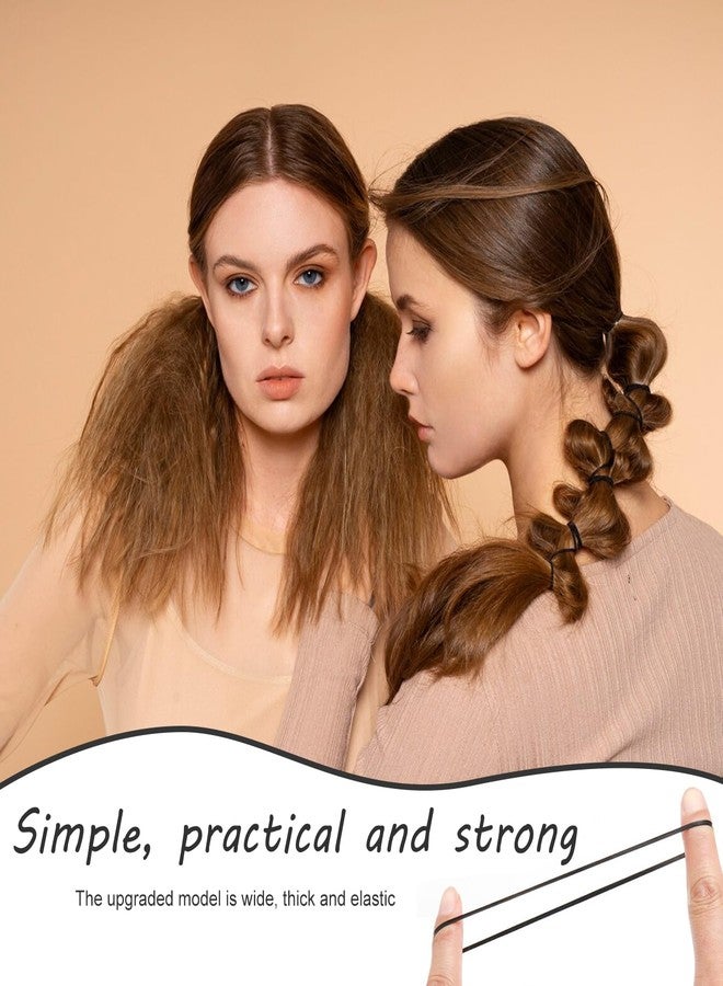 MISSJOJIAY مجموعة MISSJOJIAY المكونة من 2500 قطعة من ربطات الشعر، ربطة شعر مطاطية، ربطات شعر مطاطية صغيرة مع قطعتين من أدوات تصفيف الشعر على شكل ذيل حصان للفتيات، ربطات شعر صغيرة ناعمة غير قابلة للانزلاق باللون الأسود. - Image 5