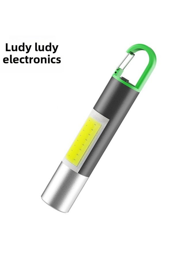 Generic Outdoor Portable Hook Flashlight Lamp Laser Multifunctional Hook Rechargeable Flashlight Mountaineering Camping Lamp-Color:Red  - Image 2