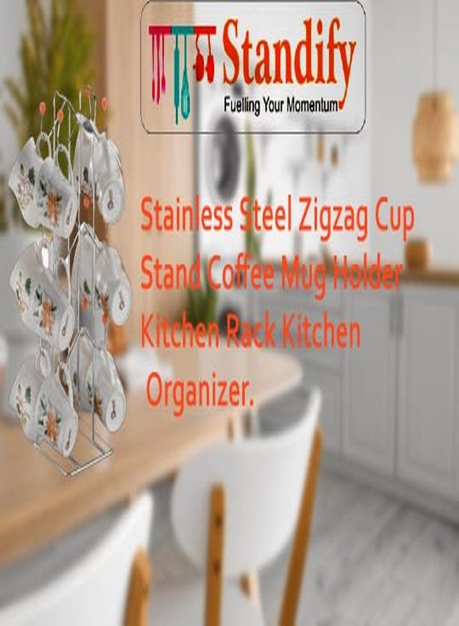 STANDIFY FineArts® Cup Holder Stainless Steel Stand Heavy Duty for Home & Kitchen Use. - Image 4