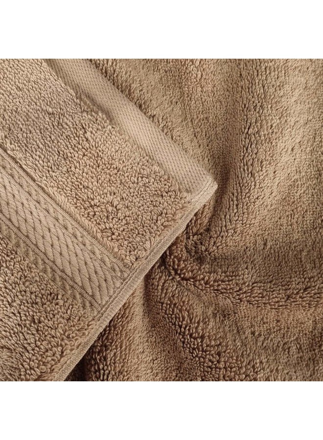 Superior Egyptian Cotton Pile Face Towel/Washcloth Set of 6, Ultra Soft Luxury Towels, Thick Plush Essentials, Absorbent Heavyweight, Guest Bath, Hotel, Spa, Home Bathroom, Shower Basics, Latte - Image 4