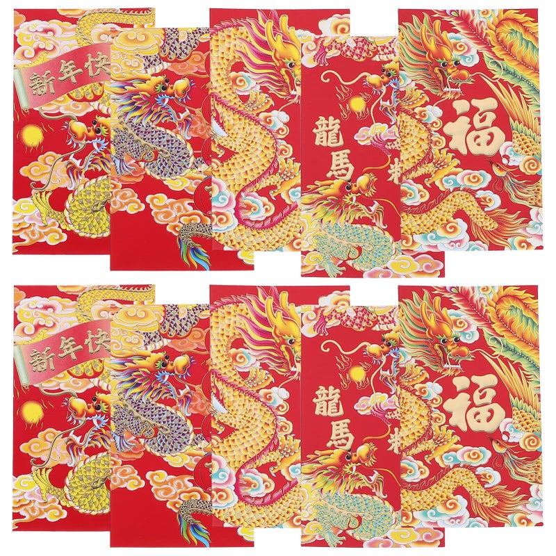 30pcs Chinese New Year Red Envelopes Pouches Beautiful Patterns for Cash Gifts - Image 2