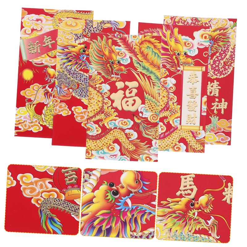 30pcs Chinese New Year Red Envelopes Pouches Beautiful Patterns for Cash Gifts - Image 3