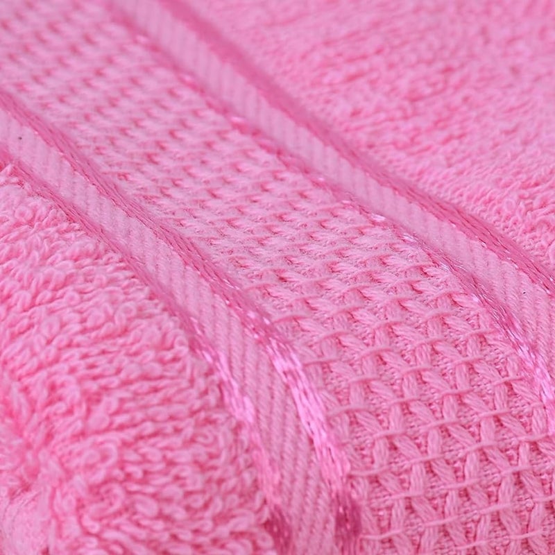 STAMIO Cotton 425 GSM Hand Towel Set of 6, 40 X 60 cm for Men, Women, Home, Gym, Wash Basin | Soft, Absorbent, Quick Dry, Full Size | Silky Border, Baby Pink - Image 5