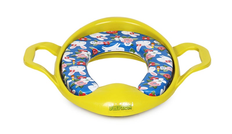 FLIPZON Premium Baby Cushioned Potty Seat, Toilet Seat with Handle for kids (Banana Yellow) - Image 3