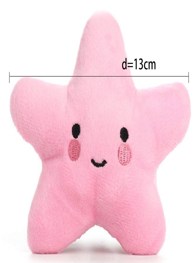 Ytuomzi ألعاب Pet Bite Squeaky Toys Smile Star اللطيفة المحشوة للكلاب والجراء، لعبة قطيفة على شكل سحابة تصدر صوت BB للمضغ والتمرين، عبوة من 3 قطع (نجمة) - Image 3