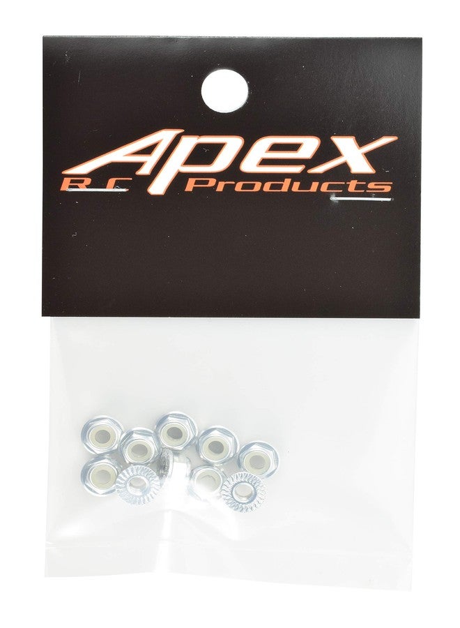 Apex RC Products 4mm Serrated Aluminum Nylon Wheel Nuts Set - 6 Colors to Choose from - Image 3