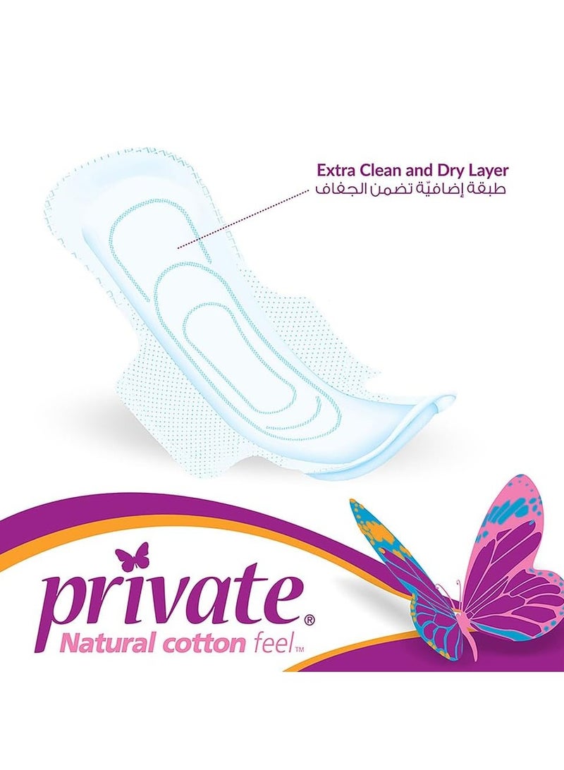 Private Natural Cotton Feel maxi Super with wings Feminine Pads 9Pcs - Image 5