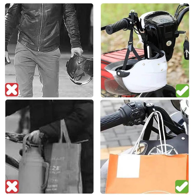 DORPUT Motorcycle Helmet Lock with 2 Keys - Anti-Theft Handlebar Lock, Durable Metal, Fits 22mm-26mm Tubing, Black - Essential Motorbike Accessory - Image 2