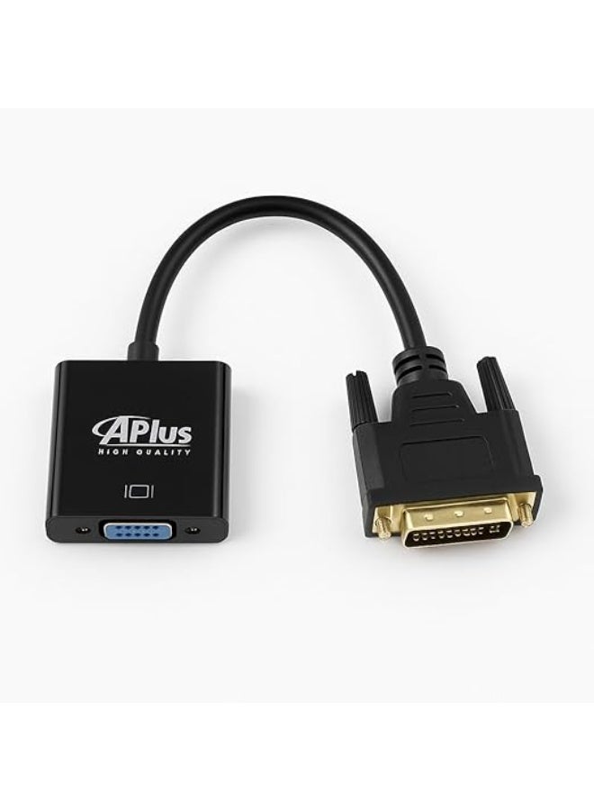 محول AB-27KD من DVI-D إلى VGA – كابل تحويل عرض فيديو عالي الدقة لتوصيل الكمبيوتر أو كرت الشاشة بشاشات وأجهزة عرض VGA - Image 1