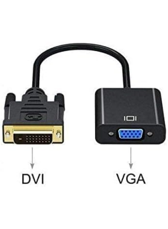 محول AB-27KD من DVI-D إلى VGA – كابل تحويل عرض فيديو عالي الدقة لتوصيل الكمبيوتر أو كرت الشاشة بشاشات وأجهزة عرض VGA - Image 2