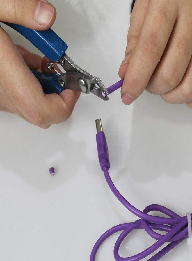 Kalim 4”Micro Wire Cutter, Precision Flush Cutter,Professional Cable Soft Cutters,Strong and Sharp Side Cutting Pliers with Triangular Reset Spring, Ideal for Cuts Electrical Jewelry Processing ect(Blue) - Image 5