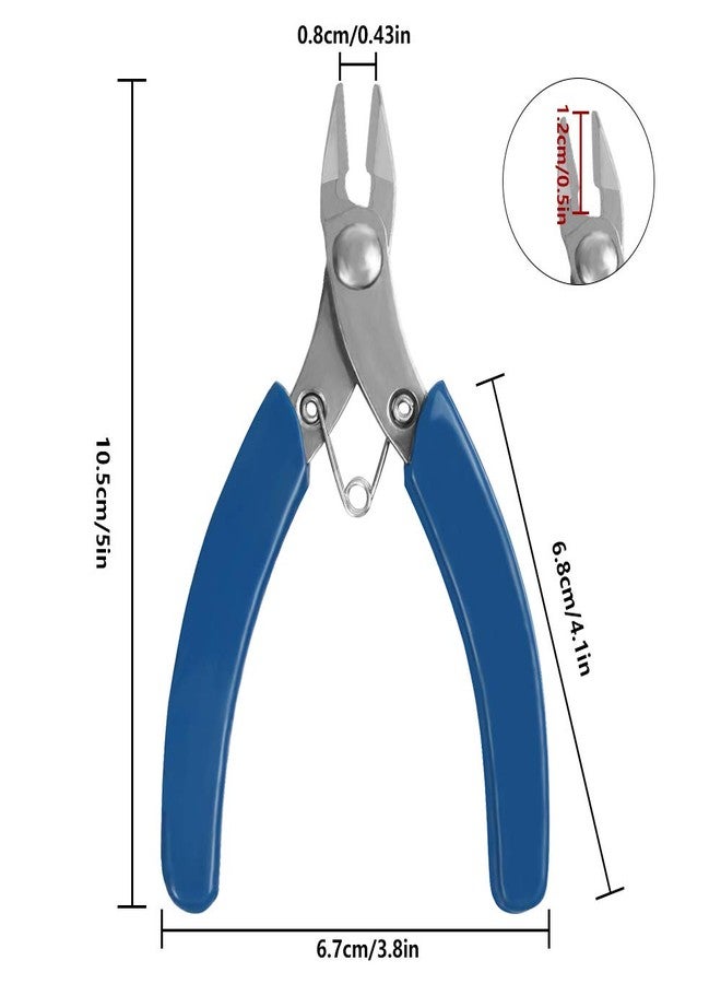 Kalim 4”Micro Wire Cutter, Precision Flush Cutter,Professional Cable Soft Cutters,Strong and Sharp Side Cutting Pliers with Triangular Reset Spring, Ideal for Cuts Electrical Jewelry Processing ect(Blue) - Image 2