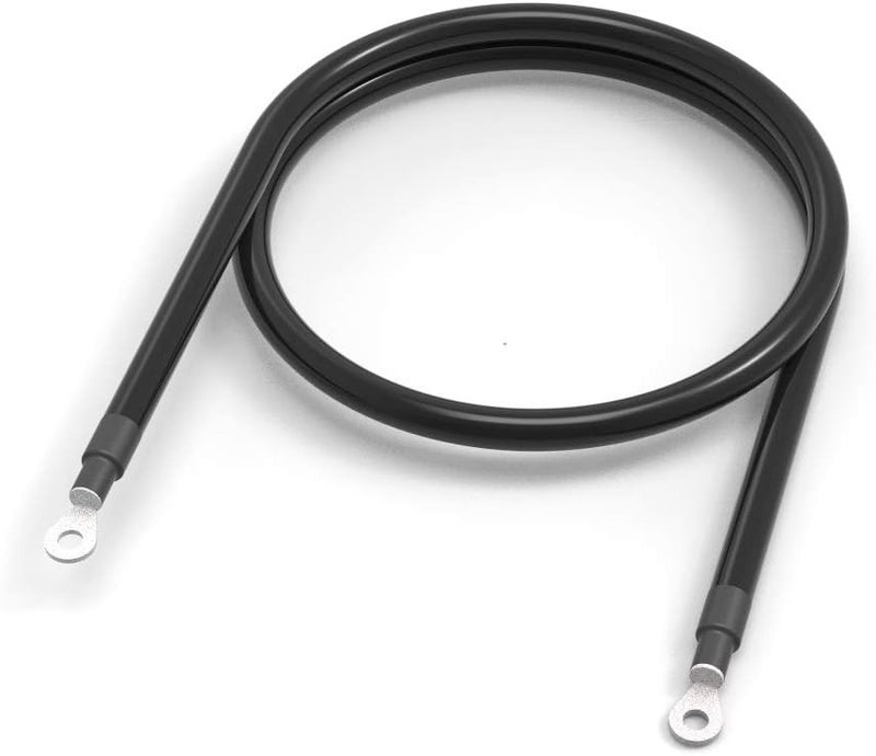 SHIERLENG كابلات بطارية نحاسية نقية 4 AWG حمراء + سوداء مجموعة أسلاك عاكس الطاقة للطاقة الشمسية، RV، سيارة، قارب، سيارات، بحرية، دراجة نارية مع لقم 3/8 بوصة (4 AWG، 3 أقدام) - Image 3