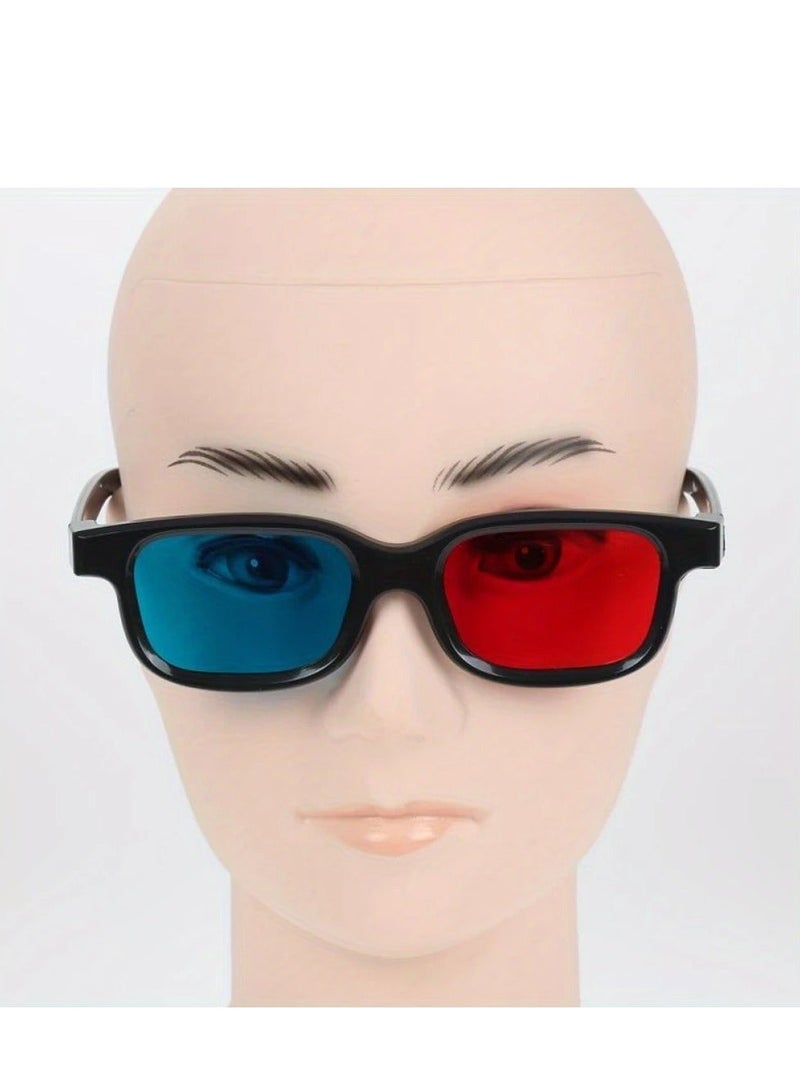 PAMEER 2-Pack 3D Glasses with Black Frame, Red and Blue Lenses, Uncharged, No Battery Required, for Enhanced Reality in TV, Movie, DVD, and Video Games - Image 4