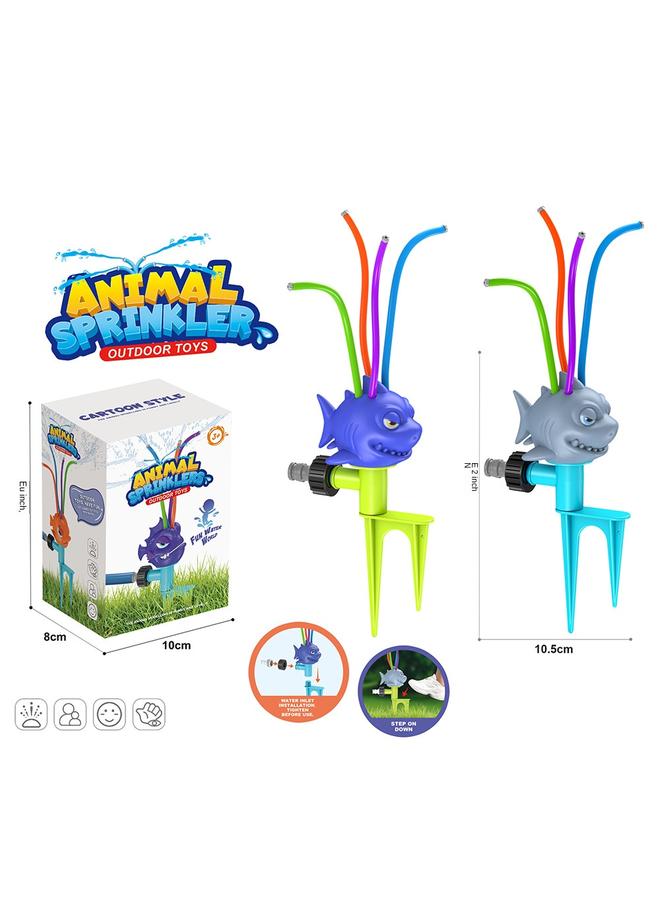 الأزرق جي دبليو <الحيوانات البحرية> رذاذ السمك الدوار رش العشب ألعاب المياه بين الوالدين والطفل - Image 5