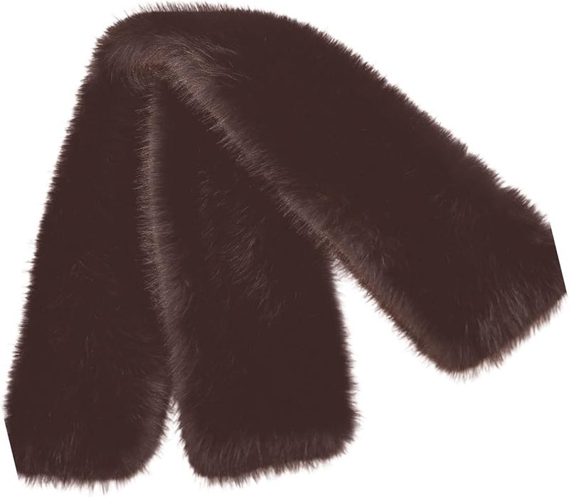 Coffee Winter Scarf Soft Warm Plush Shawl for Women Men Lightweight Polyester Cold Weather Accessory - Image 1