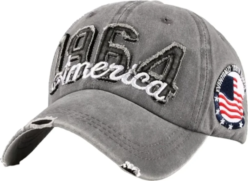 تيزجيلسين Unisex Cotton 1964 America Vintage Cap Hat