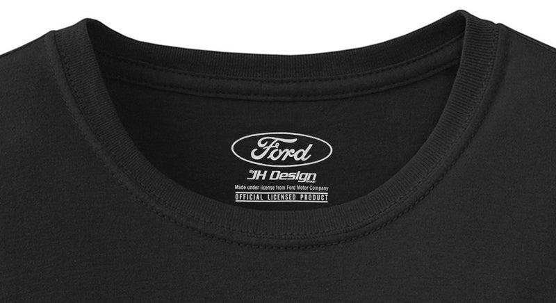 JH DESIGN GROUP تي شيرت بولو للرجال من مجموعة JH DESIGN بشعار فورد F150 المتآكل (3X، أسود) - Image 3