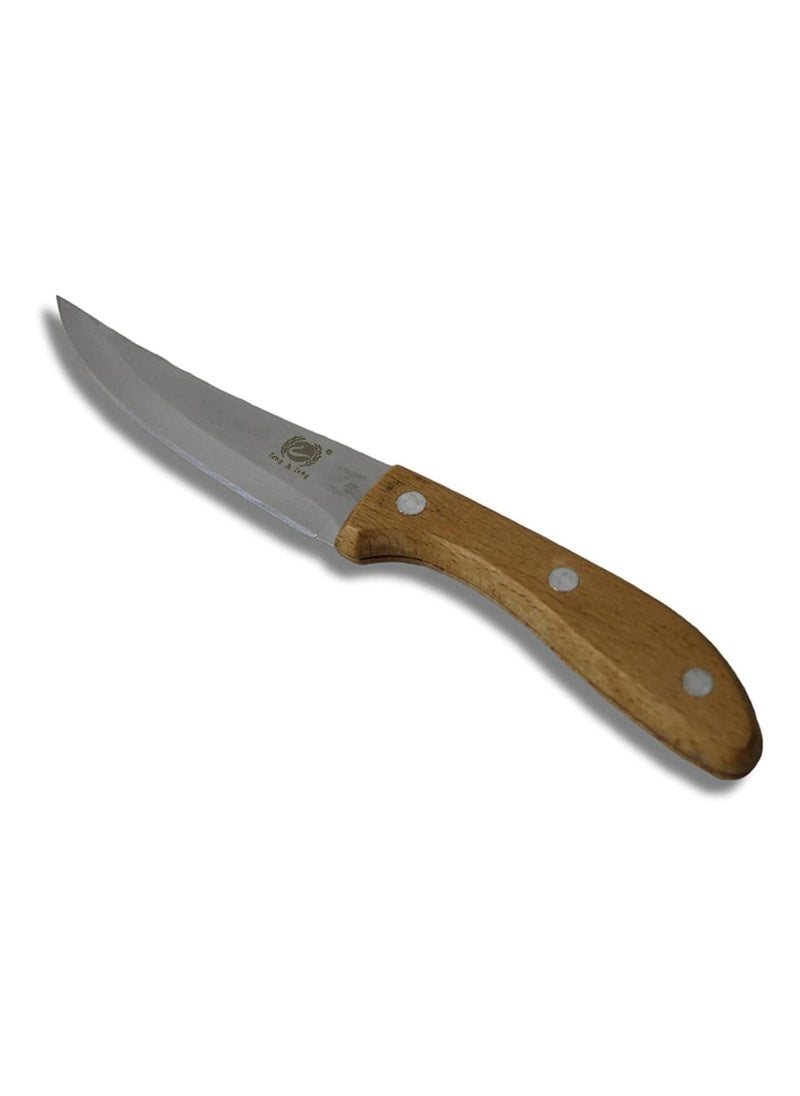 Generic kitchen Stainless Steel Knife with Wooden Hand Set of 3  - Image 2