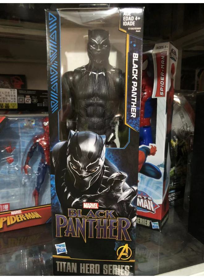 12 Inch Captain America Wolverine Iron Man Thor Spiderman Patriot Black Panther Doll Ornaments-Color:12inch E1363 Black Panther - Image 1