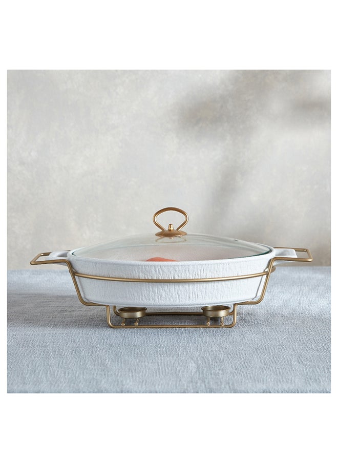 Home Box Celtic Oval Casserole with Candle Stand 30.1x43.5x11.8 cm  - Image 1