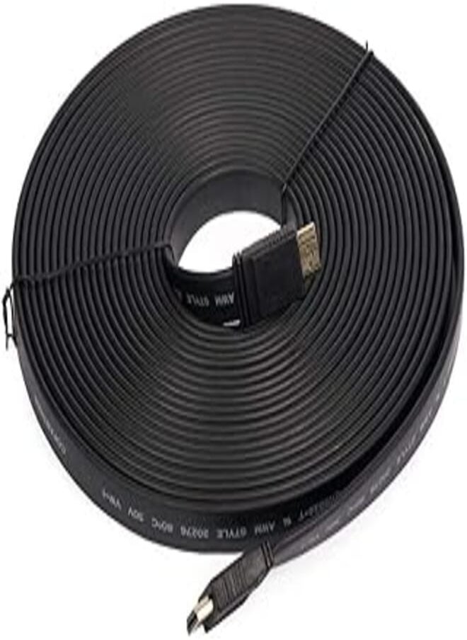 Generic Flat HDMI Cable 1.4 Version 10Meter 1080P, Black 